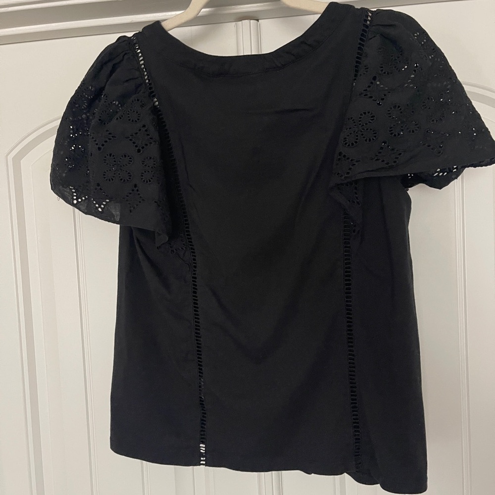 Banana Republic Eyelet Ruffle Tee